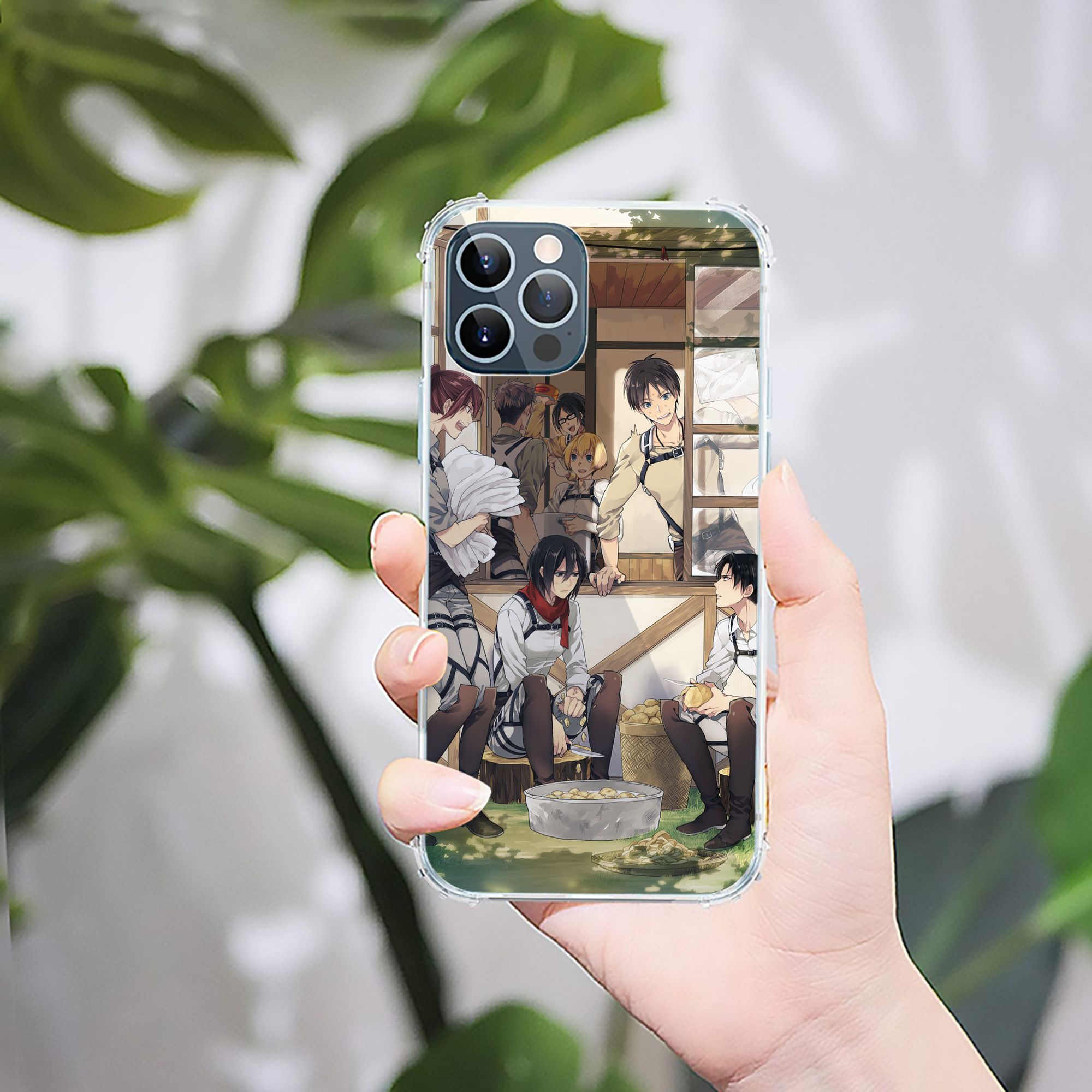 （画像用） 進撃の巨人 Attack on Titan 【iPhone 12シリーズ対応】透明スマホケース（クリアソフトケース）